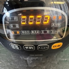 東w449 通電OK 炊飯器 黒 NEOVE ジャー炊飯器 YRM-AM35BK 2020年製 3.5合炊きの画像