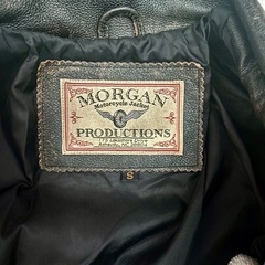 腕章あり Morgan ライダース レザージャケット ビンテージの画像