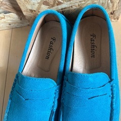 ローファー　メンズ　ターコイズブルー　未使用の画像