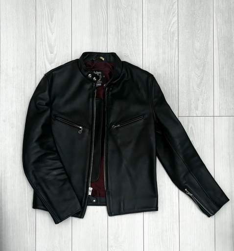 タグなし新品　SCHOTT ライダース シングル レザージャケット 38
