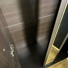 【ジャングルジャングル深井店】★ミラー付ワードローブ ブラウン 茶 衣類収納 収納家具 家具 堺市（中区 堺区 東区 西区 南区 北区）和泉市 河内長野市 富田林市 松原市 狭山市 深井 【FU2657】の画像