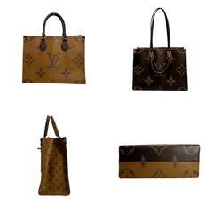 ルイヴィトン M45321 トートバッグ ブラウン  LOUIS VUITTON オンザゴーMM モノグラム・ジャイアントリバースの画像