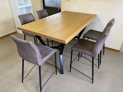 【受渡者決定】西山家具 ダイニングテーブル＆イスセット 5脚