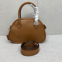 [コーチ] ブラウン bowling bag ハンドバッグ ボウリングバッグ レディース 斜めがけバッグ ショルダーバッグの画像