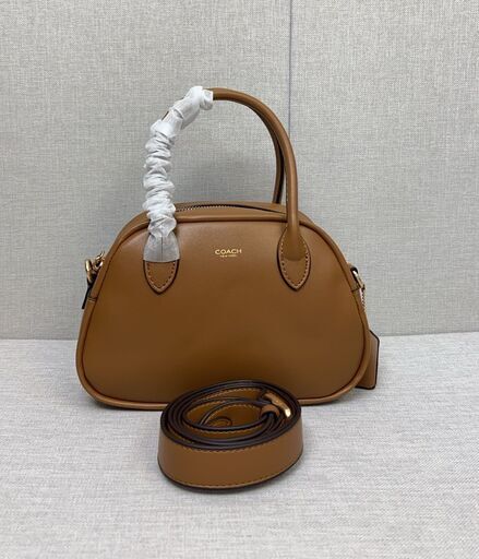 [コーチ] ブラウン bowling bag ハンドバッグ ボウリングバッグ レディース 斜めがけバッグ ショルダーバッグ