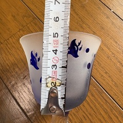鳥の切り子グラスの画像