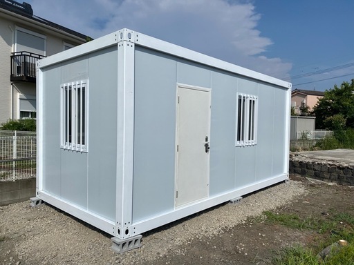 福岡市内展示物あり、見学可能　プレハブハウス3×6 物置きコンテナハウスガレージ