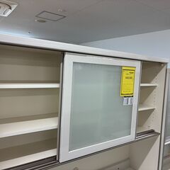 【ジャングルジャングル滋賀草津店】ジモティ来店特価!!　食器棚　パモウナ　ホワイト　J-250904の画像