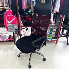 店頭引き渡し 中古 オフィスチェア ブラック パープル 椅子 家具 Aの画像