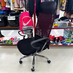 店頭引き渡し 中古 オフィスチェア ブラック パープル 椅子 家具 Bの画像