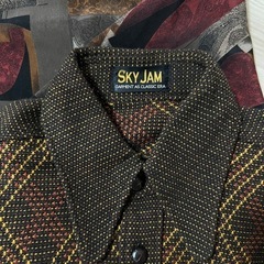 メンズ長袖柄シャツ、ニットの画像