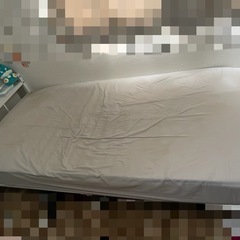 洗濯機＋セミダブルベッドの画像