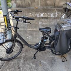 子ども乗せブリジストン電動自転車(リアチャイルドシート、フロント...