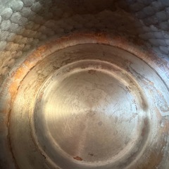 銅製 フォンデュ鍋 (専用フォーク、木製台座付き)