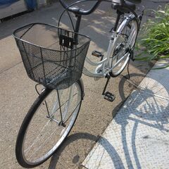 ママチャリ　シルバー26インチの画像
