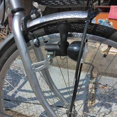 ママチャリ　シルバー26インチの画像