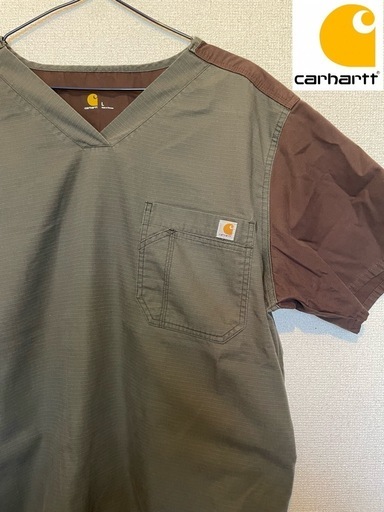 Carhartt（カーハート）リップストップカットソー/L/カーキ/US古着