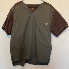 Carhartt（カーハート）リップストップカットソー/L/カーキ/US古着の画像