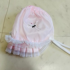 女の子用お宮参りセット  帽子+よだれ掛け+着物+お守り袋　　の画像