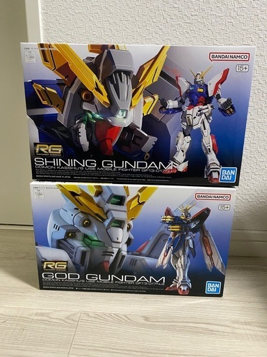【新品未組立】RGシャイニングガンダム・RGゴッドガンダム　セット売り