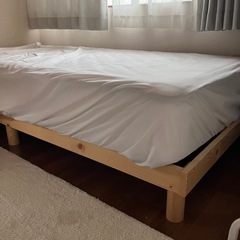 シングルベットフレーム、マットレスセットの画像