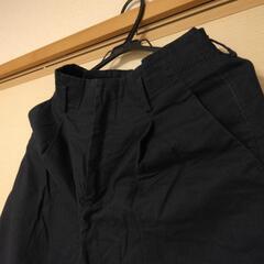 ユニクロ　レディース　ワイドパンツ　サイズM　ネイビー色の画像