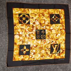 LOUIS VUITTON　スカーフ　約90cm　ルイヴィトン　美品の画像