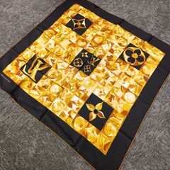 LOUIS VUITTON　スカーフ　約90cm　ルイヴィトン　美品の画像