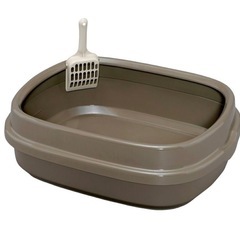 アイリスオーヤマ 猫 トイレ スコップ付き ブラウン+猫砂
の画像