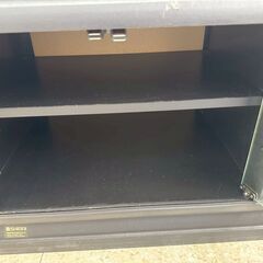 ★リユースのサカイ高崎店★TJ12717 SHIRAI テレビ台 黒 H44.3×D45×W109.5 クリーニング済みの画像