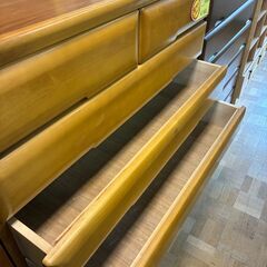 【ジャングルジャングル深井店】★7段チェスト 茶 ブラウン ライトブラウン タンス 収納家具 衣類収納 家具 堺市（中区 堺区 東区 西区 南区 北区）和泉市 河内長野市 富田林市 松原市 狭山市 深井 【FU2662】の画像