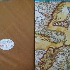 【①】未使用 掛布団 敷布団カバーセット シングルサイズ 日本製 MAP CLLECTION 地図柄の画像
