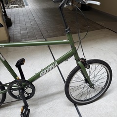 Version-Mミニベロ 軽快クロスバイク 小径車 SHIMANO 6速 緑色の画像