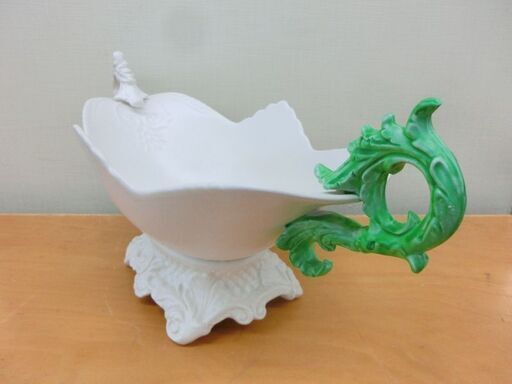 SELETTI セレッティ ヴェルサイユ センターピース 磁器花瓶 グリーン 幅約46cm フラワーベース 箱無し 札幌 西区 西野店