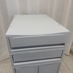 【セット販売】無印良品 ポリプロピレン小物収納ケース 大×2・小×2 ホワイトグレー 計4点 の画像