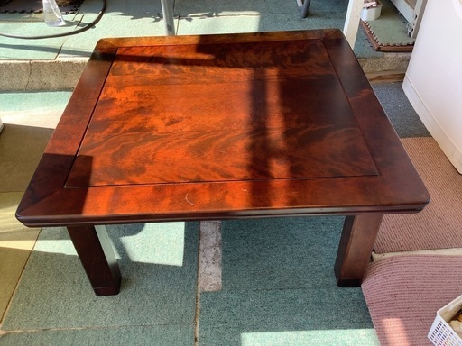 【リサイクルサービス八光】幅85㎝　北海道民芸家具　クラレインテリア　座卓こたつ