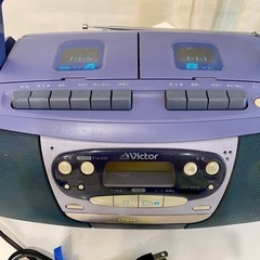 ラジカセ　ダブル　CDプレーヤー　ラジオカセットテープ、CDの画像