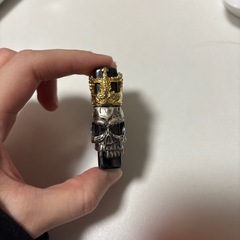 ZIPPO 骸骨、ドクロ、黒、チタンの画像