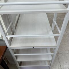 ★リユースのサカイ高崎店★TJ12732  デスク 白 H114×D53×W110 クリーニング済みの画像