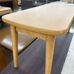 ★リユースのサカイ高崎店★TJ12736 (株)タンスのゲン テーブル ライトブラウン H42.5×D36×W100 クリーニング済みの画像