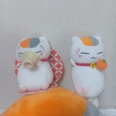 夏目友人帳　ニャンコ先生特大ぬいぐるみ＆ミニぬいぐるみ2個の画像