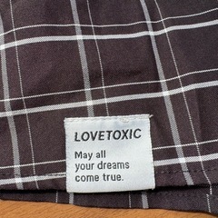 Lovetoxic ブラック×チェック柄 スカート 160cmの画像