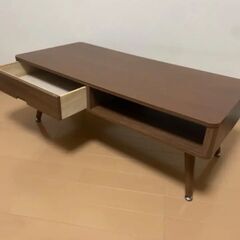 【美品】ニトリ センターテーブル ホープN ミドルブラウンの画像