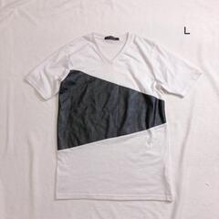VENICE EXCHANGE VネックTシャツ ホワイト/ブラック