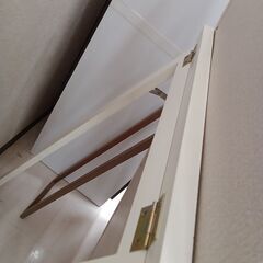 リユースのサカイ栃木店★ジモティ割あり★  姿見 ホワイト W45×D37～50×H150 クリーニング済み TC10525の画像