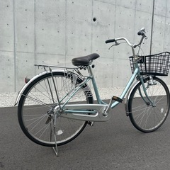 R30(39)　ブリヂストン EB60U B7L　エブリッジ EBRIDE 26インチ 自転車　水色 学生さん ママチャリ お買い物 現状の画像