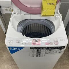 J5614【リユースのサカイ柏店】洗濯機　シャープ　6.0kg洗濯機　ES-GE6A-P　2017年製 動作確認　クリーニング済み　参考価格60,280円の画像