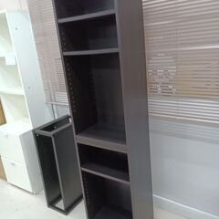 リユースのサカイ栃木店★ジモティ割あり★  収納棚 ブラック W45.5×D29×H180 クリーニング済み TC10530の画像