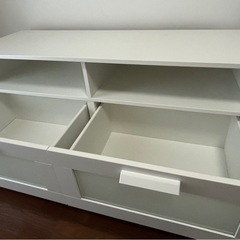 IKEA イケア／テレビボード　120cm／ホワイトの画像