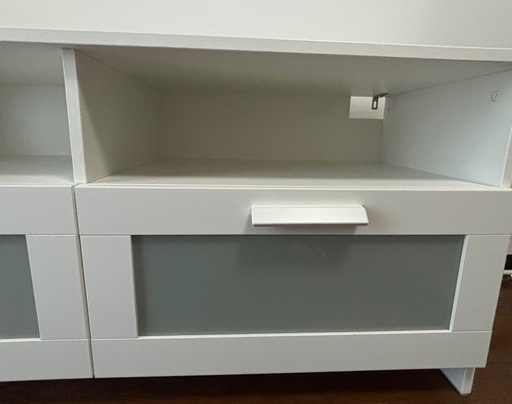 IKEA イケア／テレビボード120cm／ホワイト (りんご) 篠崎の収納家具
